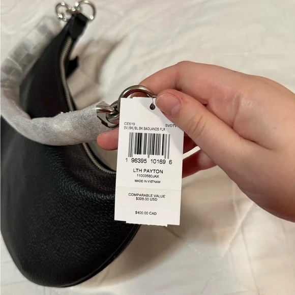 Coach Black Layton Pebbled Leather Hobo Bag - Picture 3 of 4